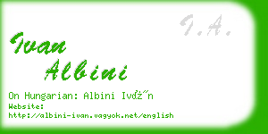 ivan albini business card